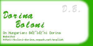 dorina boloni business card